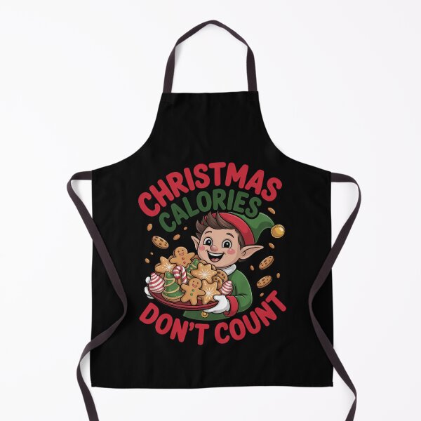 Item preview, Christmas Calories Dont Count Cute Elf Cookie Design designed and sold by EM&Maker.