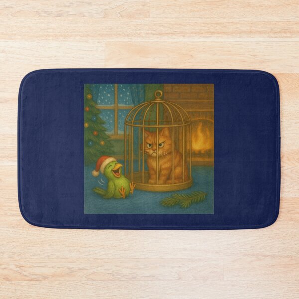Item preview, Birdie And Kitty – A Little Christmas Prank designed and sold by LegademaArt.