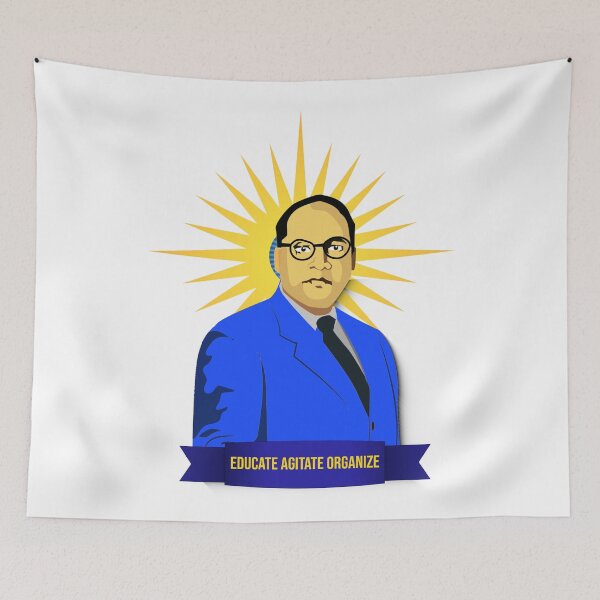 Item preview, B. R. Ambedkar – Educate Agitate Organize Quote Typography Design designed and sold by ArtsyExplorer.