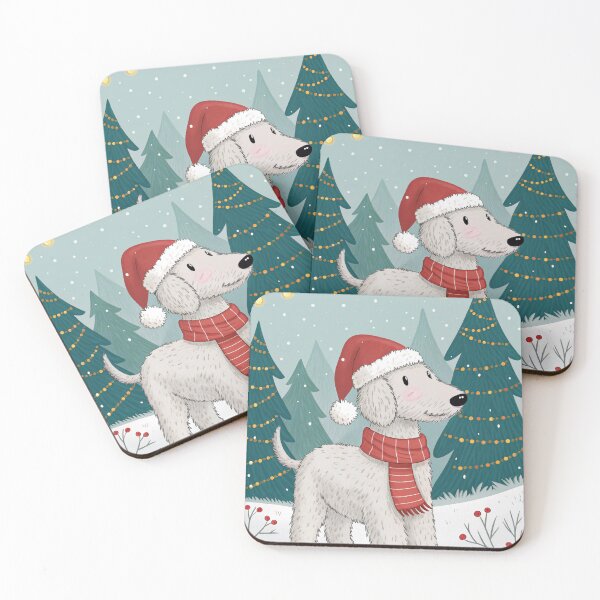 Item preview, Christmas Bedlington Terrier 14 designed and sold by AIfolklore.