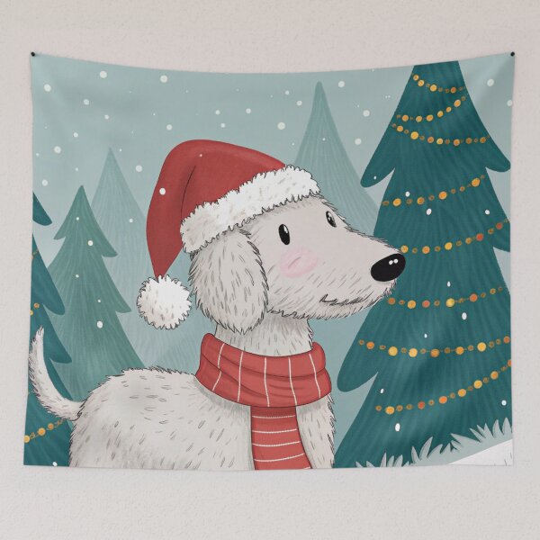 Item preview, Christmas Bedlington Terrier 14 designed and sold by AIfolklore.