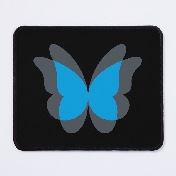Item preview, Butterfly with flapping wings effect on (Light Blue on Black) designed and sold by STUDIO-72.