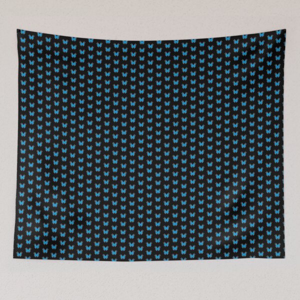 Item preview, Butterfly with flapping wings effect on (Light Blue on Black) designed and sold by STUDIO-72.