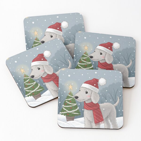 Item preview, Christmas Bedlington Terrier 15 designed and sold by AIfolklore.