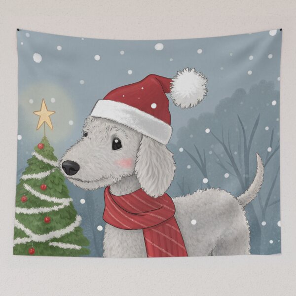 Item preview, Christmas Bedlington Terrier 15 designed and sold by AIfolklore.