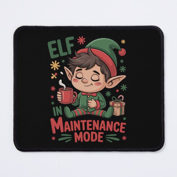 Item preview, Elf in Maintenance Mode Cute Sleepy Christmas Elf Design designed and sold by EM&Maker.