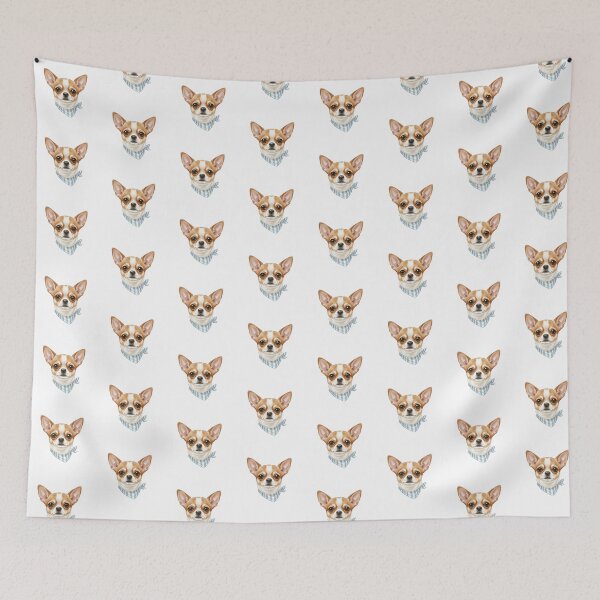 Item preview, Chihuahua With Bandana – Tiny & Bold Dog Illustration designed and sold by kimbo1106.