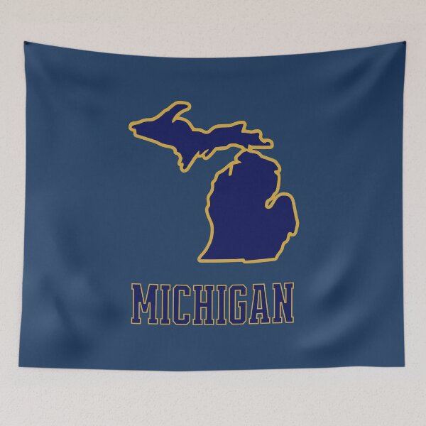 Item preview, Michigan State Outline Navy and Gold designed and sold by donwillisjrart.