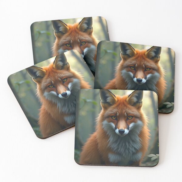 Item preview, Beautiful Realistic Red Fox Portrait in Forest Light designed and sold by internetwatcher.