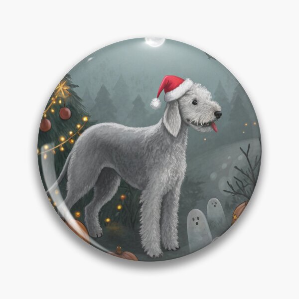 Item preview, Christmas Bedlington Terrier 17 designed and sold by AIfolklore.