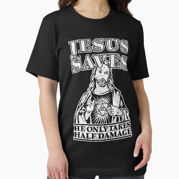 Artikel-Vorschau von Jesus rettet. Er erleidet nur halben Schaden., designt und verkauft von huckblade.