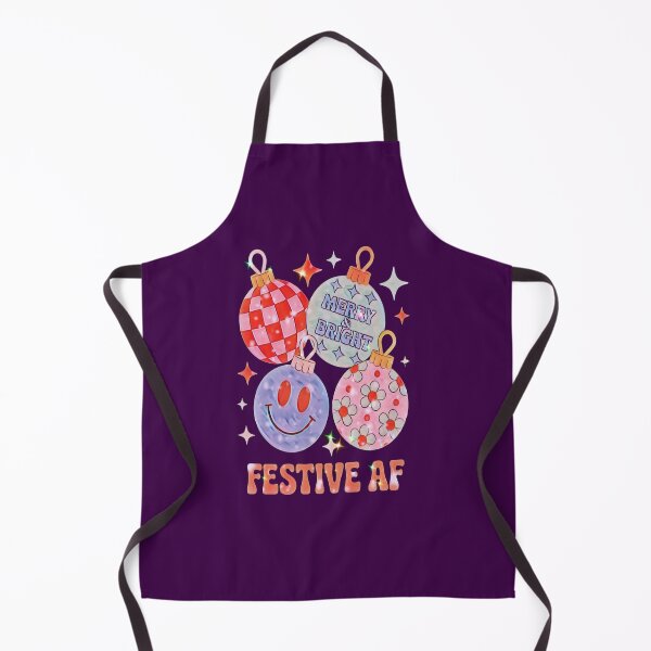 Item preview, Festive AF Christmas Ornaments Retro Holiday Merry and Bright Smiley designed and sold by creativerooney.