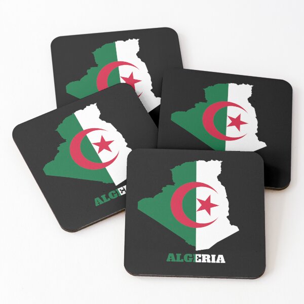Item preview, ALGERIA Flag map design designed and sold by BasbiArt.