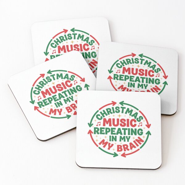 Item preview, Christmas Music Repeating in My Brain Funny Holiday T-Shirt designed and sold by SoulMint.