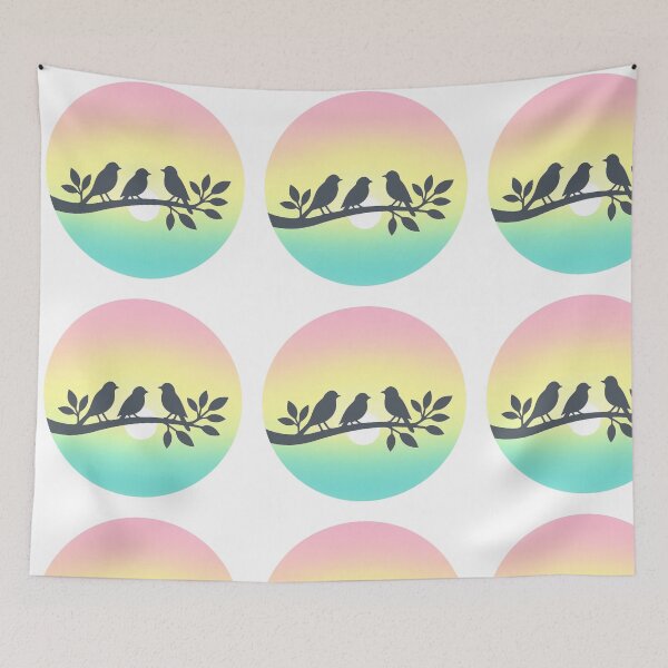 Item preview, Three Little Birds on a Jamaican Sky (charcoal) designed and sold by ProcrastCrafts.