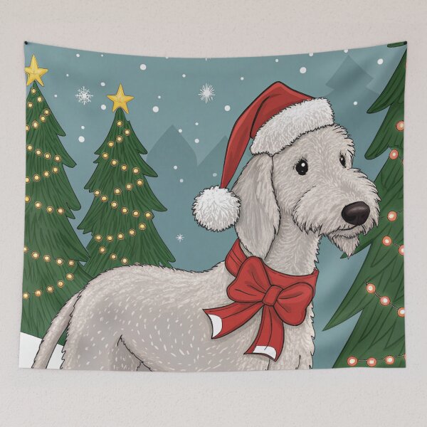 Item preview, Christmas Bedlington Terrier 18 designed and sold by AIfolklore.