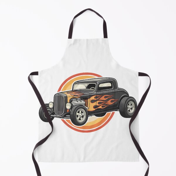 Item preview, Classic Hot Rod with Flames - Vintage American Muscle Car designed and sold by TobaGallery868.