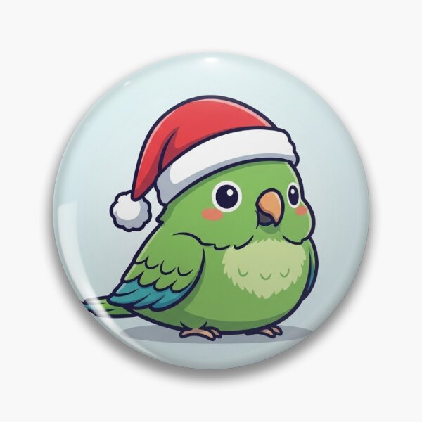 Item preview, Cute Green parrot wearing a santa hat designed and sold by mayatA-rt.