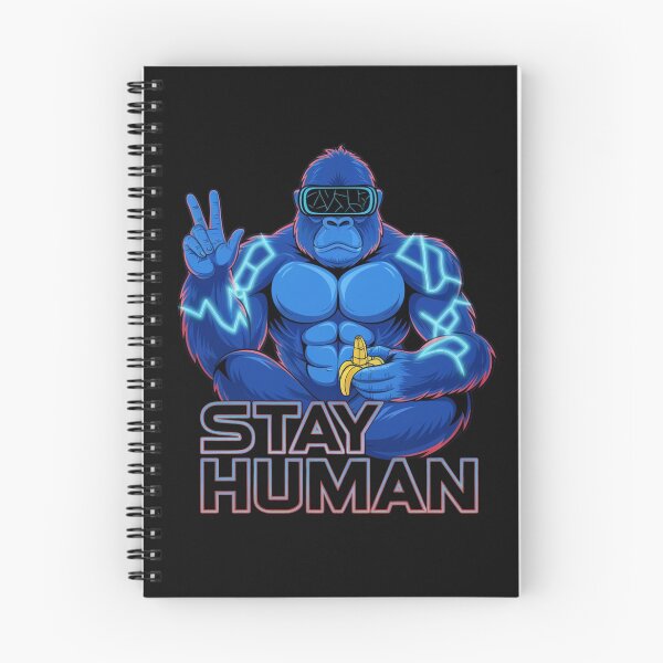 Item preview,  Stay Human – Electric Blue Gorilla Meme designed and sold by WeranovDesign.