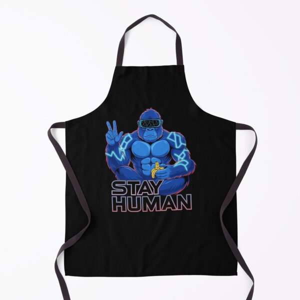 Item preview, Stay Human – Electric Blue Gorilla Meme designed and sold by WeranovDesign.