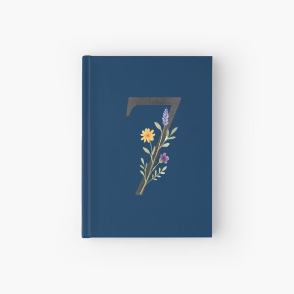 Item preview, Number 7 Floral Watercolor – Wildflower Lucky Seven Art designed and sold by PunchDrop.