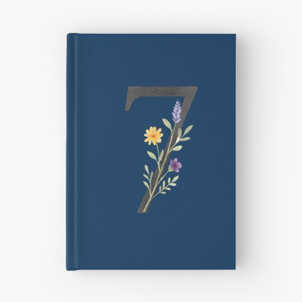 Item preview, Number 7 Floral Watercolor – Wildflower Lucky Seven Art designed and sold by PunchDrop.