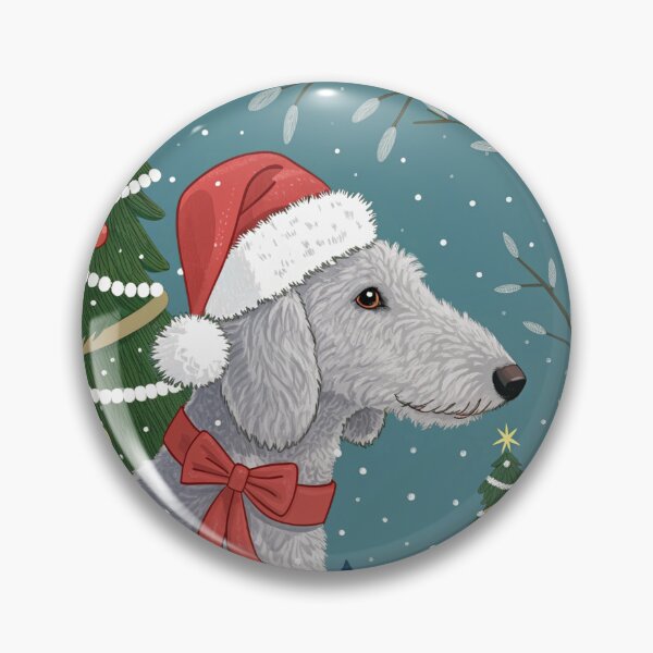 Item preview, Christmas Bedlington Terrier 19 designed and sold by AIfolklore.