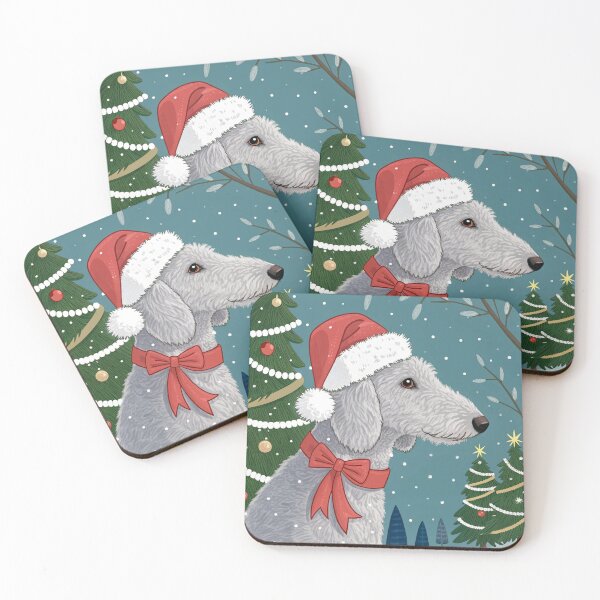 Item preview, Christmas Bedlington Terrier 19 designed and sold by AIfolklore.