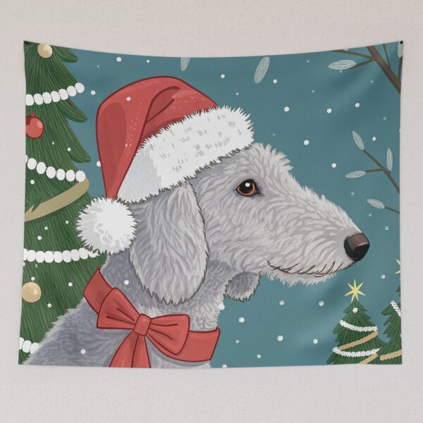 Item preview, Christmas Bedlington Terrier 19 designed and sold by AIfolklore.