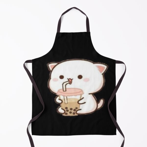 Item preview, Drawing of cute cat drinking boba sticker designed and sold by NivyasArtistry.
