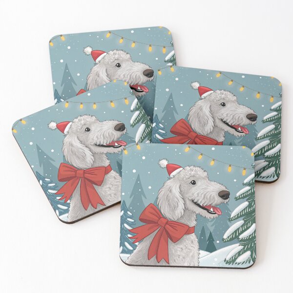 Item preview, Christmas Bedlington Terrier 20 designed and sold by AIfolklore.