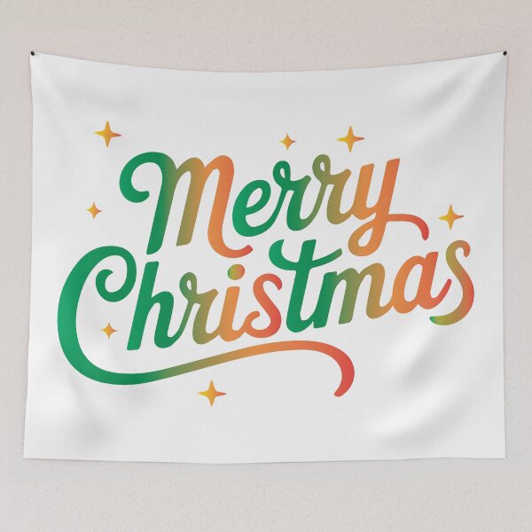 Item preview, Merry Christmas Gradient Script designed and sold by DesignOnTshirt.