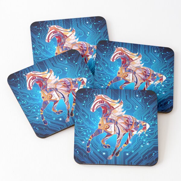 Item preview, Cubism style Beutiful Horse  colorful Motherboard space designed and sold by Dmitri Matkovsky.