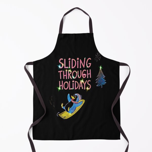 Item preview, Sliding Through Holidays, Penguin Christmas, Winter Fun, Holiday Sled designed and sold by creativerooney.