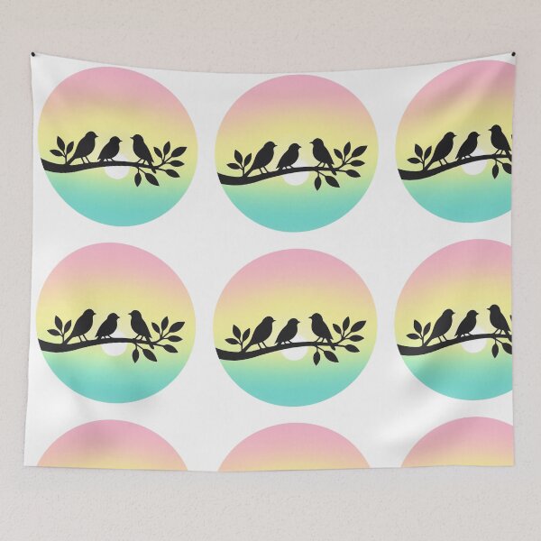 Item preview, Three Little Birds on a Jamaican Sky (black) designed and sold by ProcrastCrafts.
