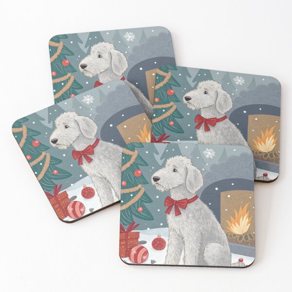 Item preview, Christmas Bedlington Terrier 21 designed and sold by AIfolklore.