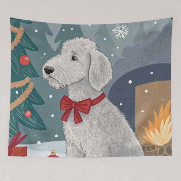 Item preview, Christmas Bedlington Terrier 21 designed and sold by AIfolklore.