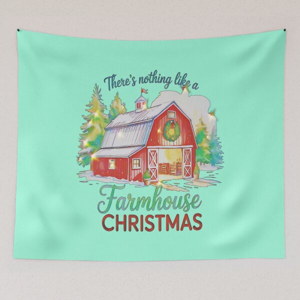 Item preview, Farmhouse Christmas Red Barn Rustic Holiday Country Christmas Decor designed and sold by creativerooney.