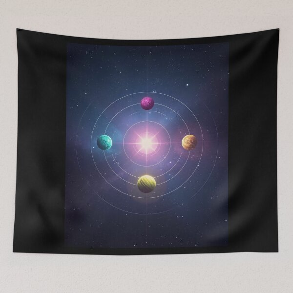 Item preview, Ikigai Planets Cosmic Balance Symbol designed and sold by ChicTrendz.