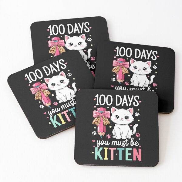Item preview, 100 Days You Must Be Kitten Teacher Cat Lover 100 days of school designed and sold by Animal-Replicas.