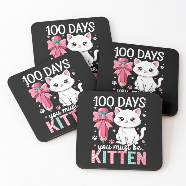 Item preview, 100 Days You Must Be Kitten Teacher Cat Lover 100 days of school designed and sold by Animal-Replicas.