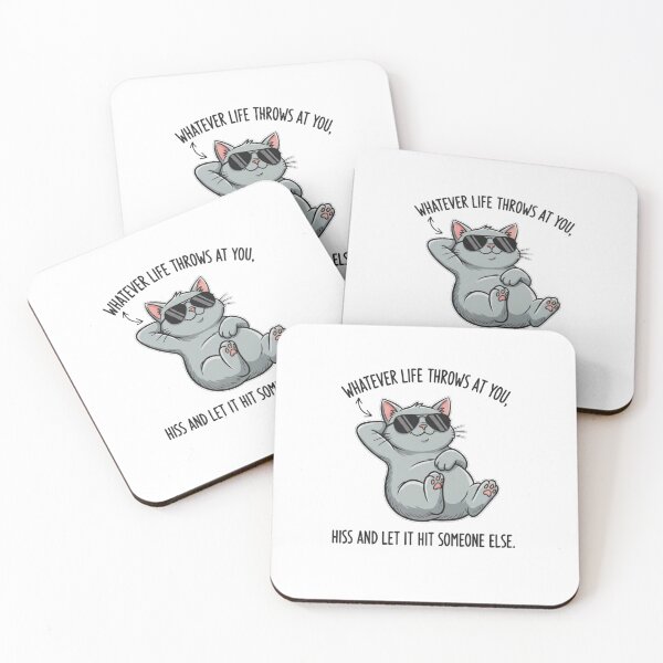 Item preview, Salty Cat Meme T-Shirt – Funny Sarcastic Kitty Quote, Chill Minimalist Tee designed and sold by WittyHolidayPrints – Retro Meme Tees.