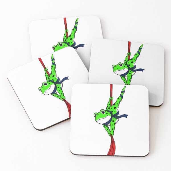 Item preview, Aerial Yoga, Yoga Frog, Frog doing Aerial Yoga designed and sold by AddlPoolart.