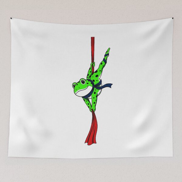 Item preview, Aerial Yoga, Yoga Frog, Frog doing Aerial Yoga designed and sold by AddlPoolart.