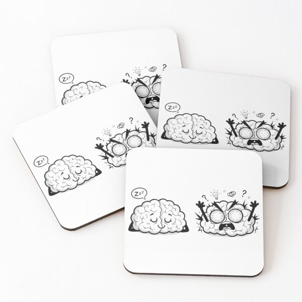 Item preview, Brain vs Sleep – Funny Hyperactive Brain Meme | Cute Cartoon Design designed and sold by Qusai998.