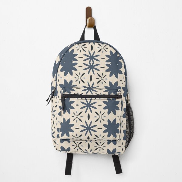Item preview, Navy Floral Burst Geometric Pattern designed and sold by Lily-and-Lyle.