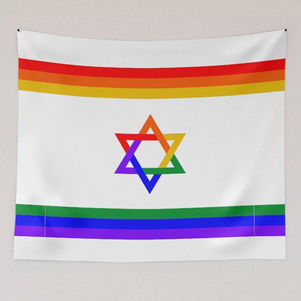 Item preview, Israeli Pride Flag - 6 Color Rainbow designed and sold by PeaceforIsrael.