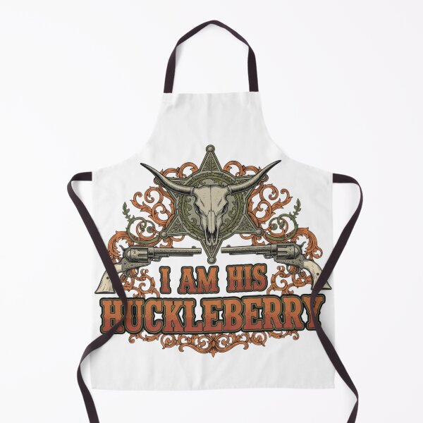 Item preview, I Am His Huckleberry Western Cowboy Skull Design with Guns and Sheriff Star designed and sold by VandalMuse.