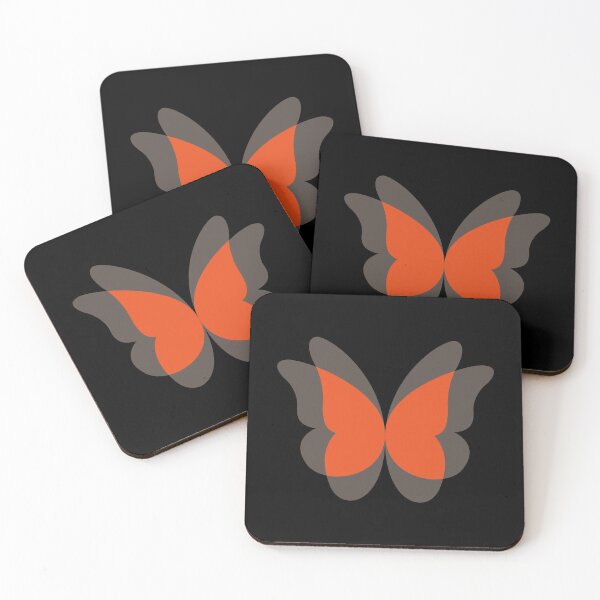 Item preview, Butterfly with flapping wings effect on (Orange on Black) designed and sold by STUDIO-72.
