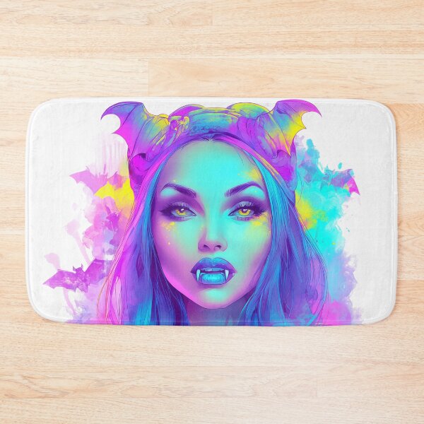 Item preview, Neon Vampire Girl – Cyberpunk Fantasy Portrait designed and sold by DuncanMaxStar .